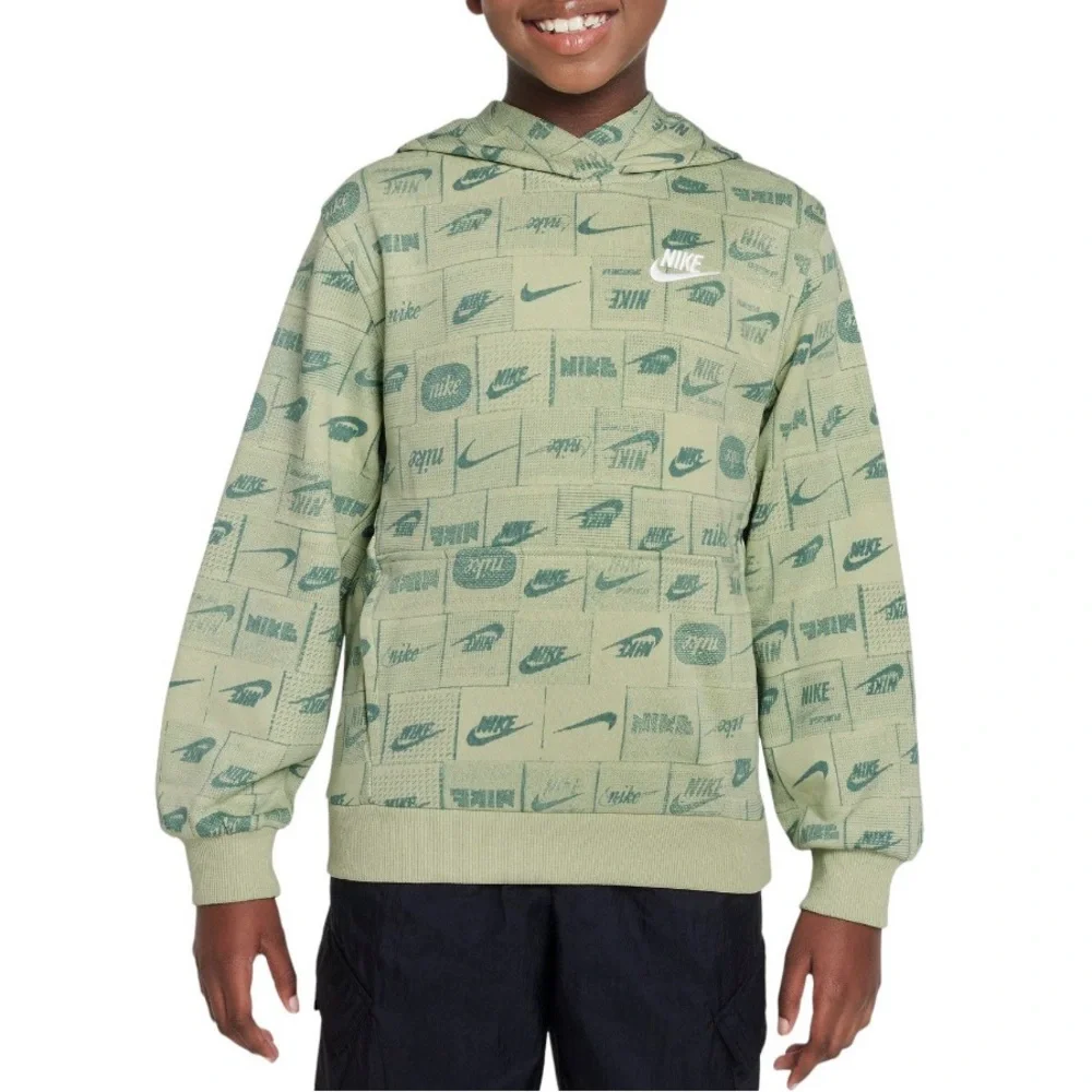 NWT | Nike Kids' Sportswear Club Fleece Printed Hoodie